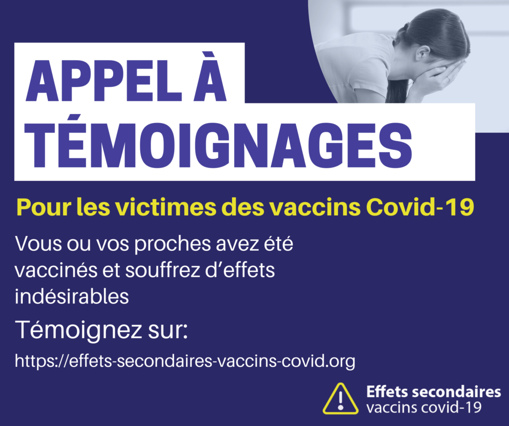poste appel à témoignage victime vaccins covid